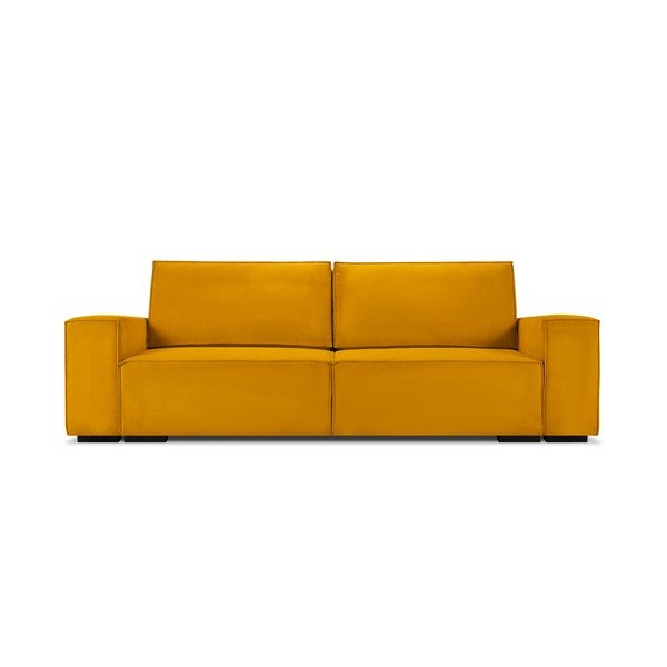 Azalea sárga kordbársony kinyitható kanapé - Mazzini Sofas-image-2