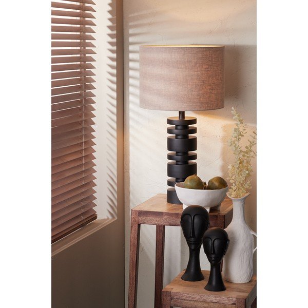 Matt fekete asztali lámpa talp 40 cm Desley – Light & Living-image-1