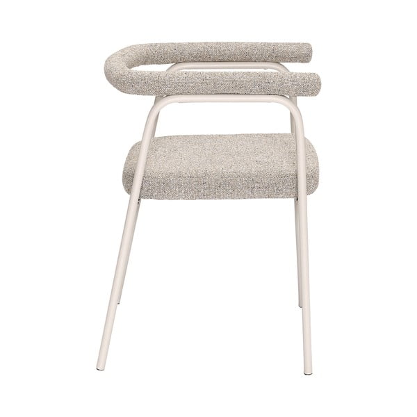 Bézs kárpitozott karfás étkezőfotel szett 2 db-os Ecto – Hübsch-image-3