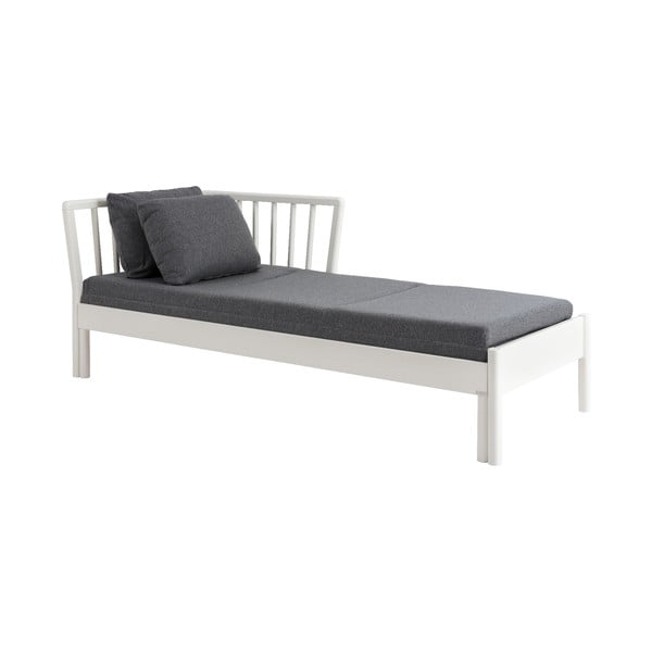 Franz fehér kinyitható kanapé szerkezete tömör nyírfából, szélesség 200 cm - Kiteen