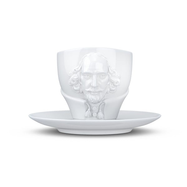 William Shakespeare fehér porcelán csésze és csészealj szett, 260 ml - 58products