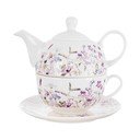 Fehér-lila porcelán teázó szett Louka – Orion