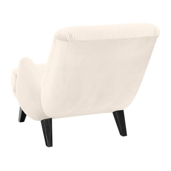 Brandford Suede krém színű fotel fekete lábakkal - Max Winzer-image-1