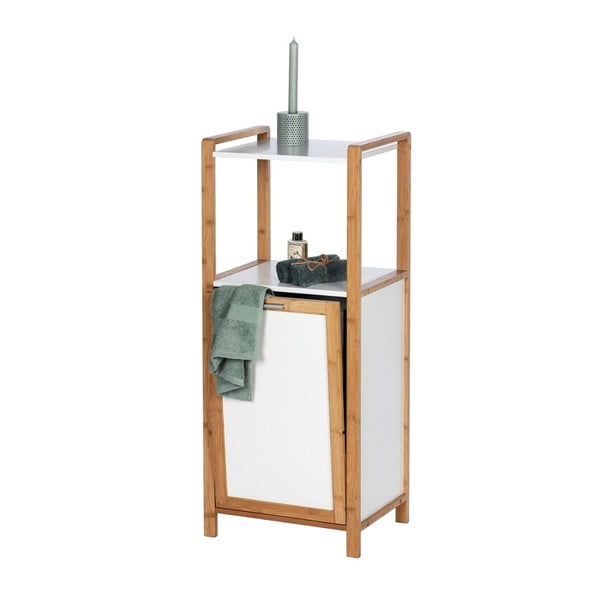 Fehér-natúr színű bambusz fürdőszobai polcos állvány 40x95 cm Finja – Wenko-image-4