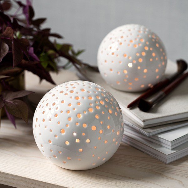 Nobili fehér csontporcelán karácsonyi gyertyatartó, ⌀ 12 cm - Kähler Design-image-1