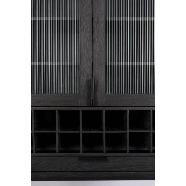 Fekete tölgyfa bortartó szekrény, palackok száma 20, 89x181 cm Travis – Zuiver-image-3