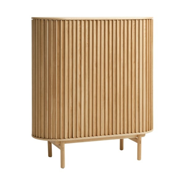 Natúr színű szekrény tölgyfa dekorral 110x125 cm Carno – Unique Furniture-image-2