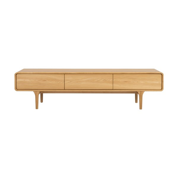 Natúr színű TV-állvány tölgyfa dekorral 180x45 cm Nice – Tenzo