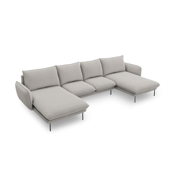 Vienna világosszürke U alakú kanapé - Cosmopolitan Design-image-2