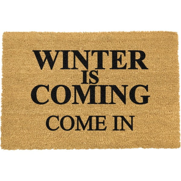 Winter Is Coming természetes kókuszrost lábtörlő, 40 x 60 cm - Artsy Doormats