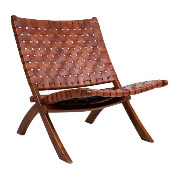 Montana összecsukható szék teakfából és bőrből - House Nordic
