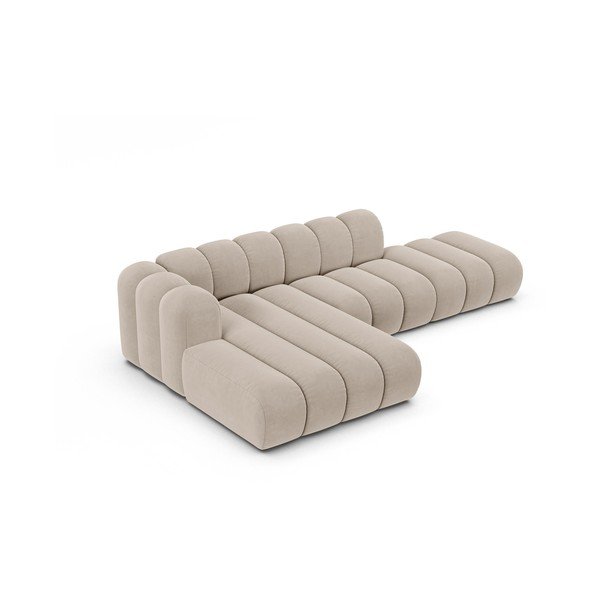 Bézs sarokkanapé (bal oldali) Lupine – Micadoni Home-image-2