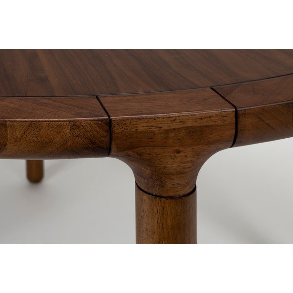 Kerek étkezőasztal diófa dekorral ø 128 cm Storm – Zuiver-image-3