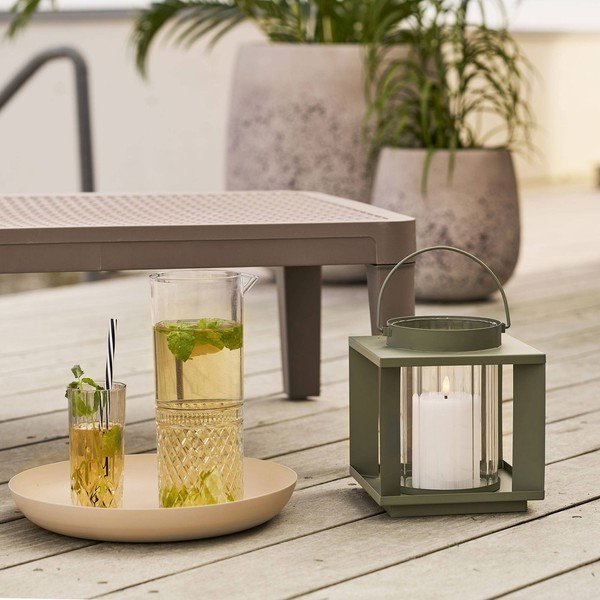 Fém-üveg lámpás (magasság 20,5 cm) Lohals – House Nordic-image-1