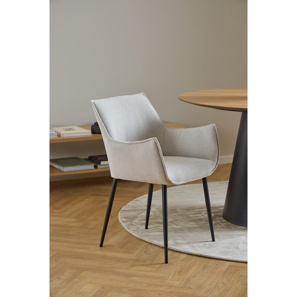 Krémszínű kárpitozott étkezőfotel Bonita – Actona-image-2