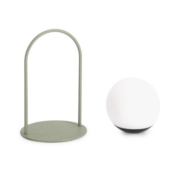 Zöld LED dimmelhető asztali lámpa műanyag búrával (magasság 21 cm) Pansy – Bizzotto-image-3