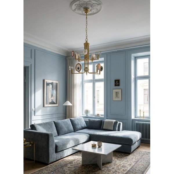 Aranyszínű fém függőlámpa Glamour – Premier Housewares-image-2
