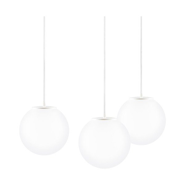 TSUKI 3 izzós mennyezeti függőlámpa opálüvegből fehér aljzattal - Sotto Luce-image-1