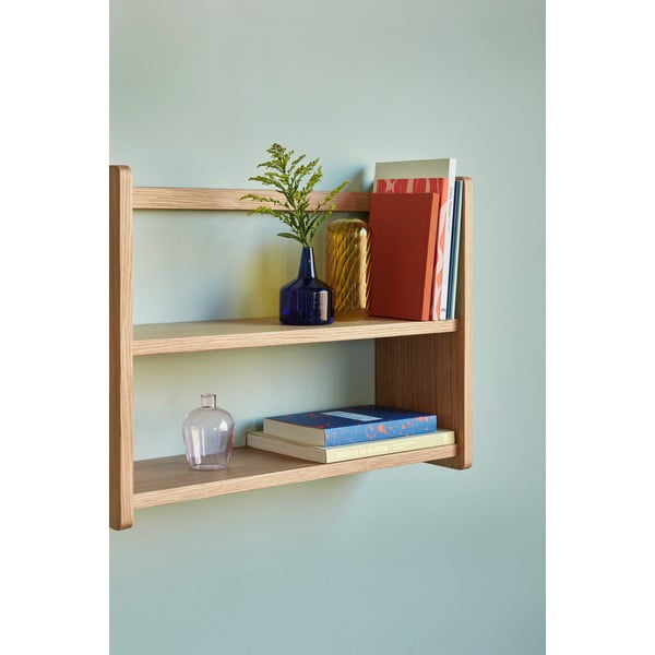 Natúr színű többszintes fali polc tölgyfa dekorral 60 cm Nomad – Hübsch-image-1