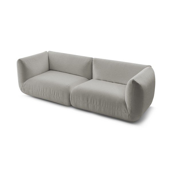 Bézs kordbársony kanapé 260 cm Lecomte – Bobochic Paris-image-3