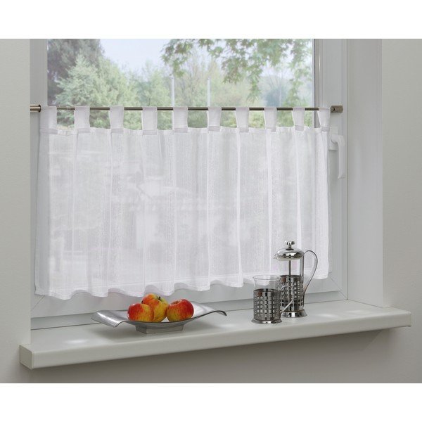 Fehér átlátszó függöny 48x140 cm - Gardinia-image-1