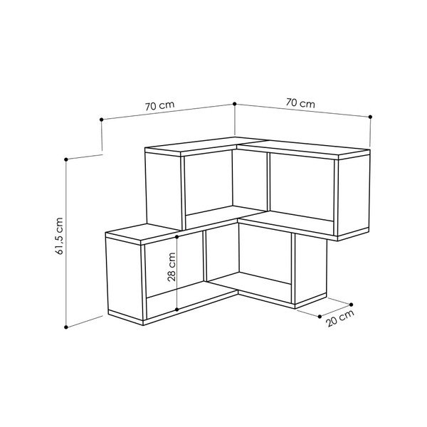 Corner fehér fali sarokpolc-image-2