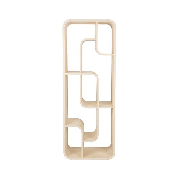 Krémszínű tölgyfa könyvespolc 60x160x35 cm Seven – Zuiver-image-2