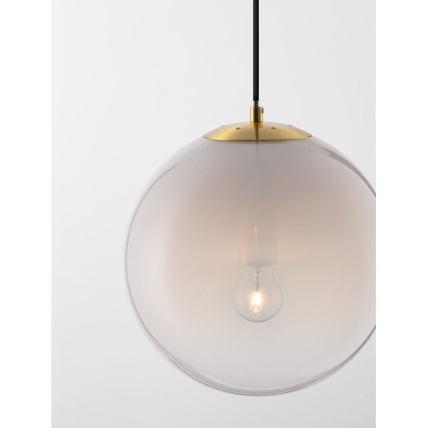 Fehér-aranyszínű üveg függőlámpa ø 30 cm Vita – Nova Luce-image-1