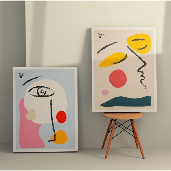 Kép szett 2 db-os 50x70 cm Faces – Wallity-image-1