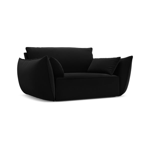 Fekete bársony fotel Vanda – Mazzini Sofas