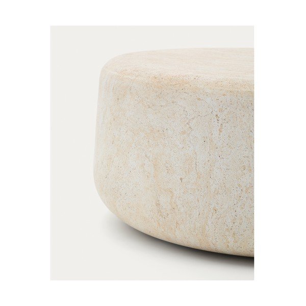 Beton kerek kerti dohányzóasztal ø 90 cm Drasi – Kave Home-image-3