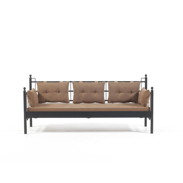 Lalas DKS barna háromszemélyes kerti kanapé, 76 x 209 cm