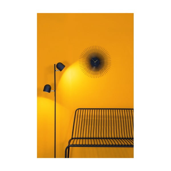 Peony fekete falióra, ø 45 cm - Karlsson-image-1