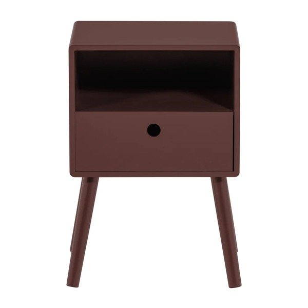 Borvörös MDF éjjeliszekrény Ozzy – WOOOD-image-2