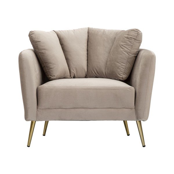 Szürkésbarna bársony fotel Kiev – Mauro Ferretti-image-2