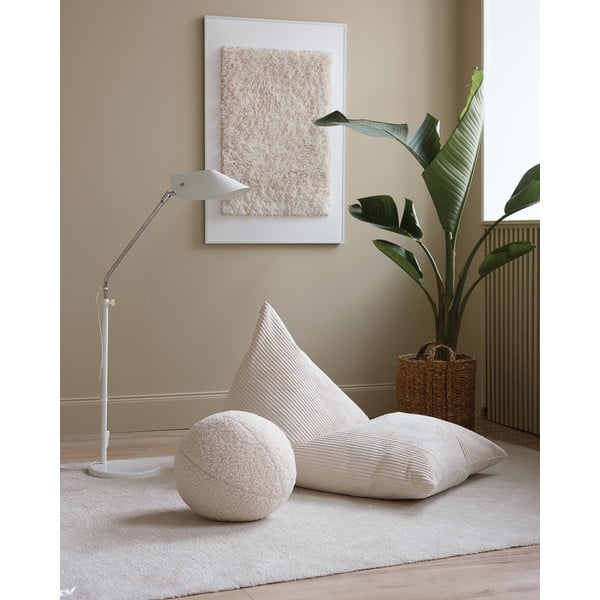 Krémszínű kordbársony gyerek babzsákfotel Big Lounger – Wigiwama-image-1