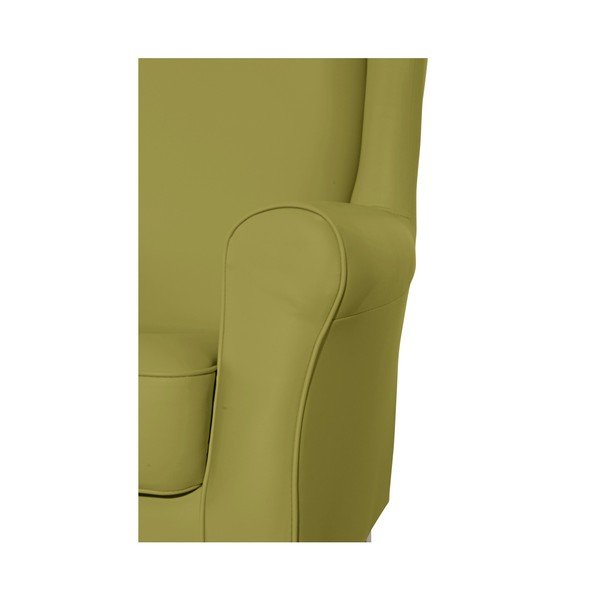 Lorris Leather Apple zöld műbőr füles fotel - Max Winzer-image-3