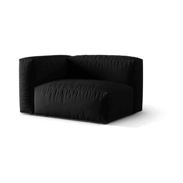 Fekete kanapé modul (bal oldali) Martina – Micadoni Home-image-2