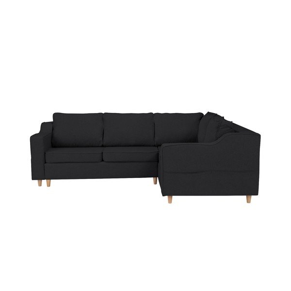 Jonquille sötétszürke négyszemélyes kinyitható kanapé, jobb oldali kivitel - Mazzini Sofas-image-1