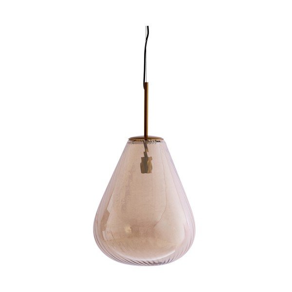 Borostyán színű függőlámpa üveg búrával Leona – Light & Living