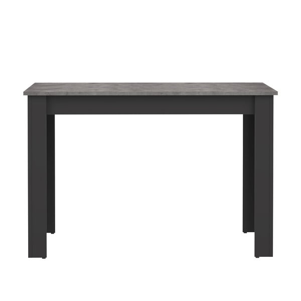 Fekete étkezőasztal beton dekoros asztallappal 110x70 cm Nice - TemaHome 
