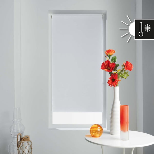 Fehér textil roló 90x180 cm Occult – douceur d'intérieur-image-2