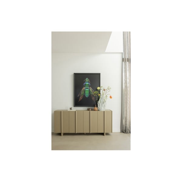 Bézs alacsony borovi fenyő komód 200x85 cm Basu – WOOOD-image-1