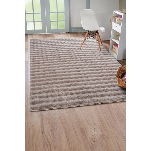 Bézs mosható szőnyeg 80x150 cm Bubble Emarald – Mila Home-image-1