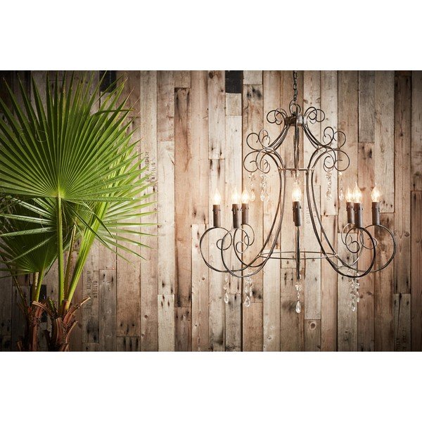 Szürke függőlámpa 82x82 cm Brissac – Côté Table-image-1