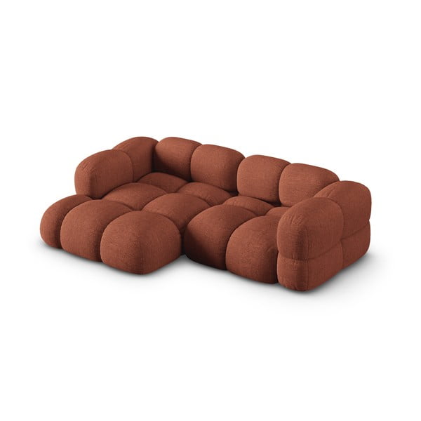 Téglavörös sarokkanapé (bal oldali-heverő résszel) Loretto – Cosmopolitan Design-image-3