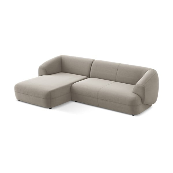 Bézs bársony sarokkanapé (bal oldali) Moana – Makamii-image-2