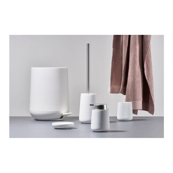 Fehér műanyag pedálos szemetes 5 l Nova – Zone-image-1