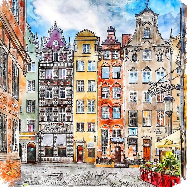 Kép 50x50 cm Gdansk – Fedkolor