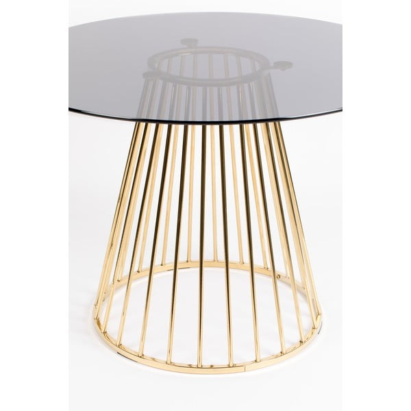 Kerek étkezőasztal üveg asztallappal ø 104 cm Floris – White Label-image-2